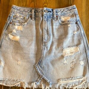 Abercrombie Zoe Natural Rise Vintage A-Line Skirt